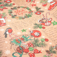 Бумага упаковочная 70*100см "Стихи"