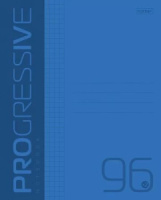 Тетрадь А5  96л кл. Hatber  пласт. обл. "PROGRESSIVE. Синяя"