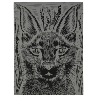 Гравюра 18*24см голография, пастель "Рысь" 3+