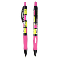 Ручка шар. Феникс+ автомат. "Жилейные мишки" софт-тач, синяя, 0,7мм