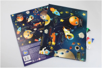 Игра с фишками 600*450 мм  "Космическое приключение" в пакете  5+