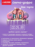 Свеча-цифра "0" Котик  9см