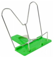 Подставка для книг, пластик + металл, зелёная
