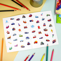 Раскраска "Раскраски с наклейками. Машинки" А5 16стр.