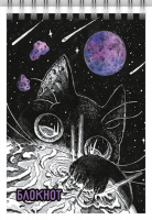 Блокнот А6  40л гребень "Черно-белое" кл., выб.твин -лак