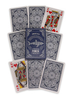 Карты игральные 54шт,  "Shark" blue, пластик, bridge size index standard, 57*88 мм
