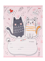 Тетрадь А5 12л лин. Проф-Пресс "Друзья-котята-1" 5 диз.в спайке, белизна 100%