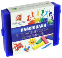 Пластилин 10цв 200гр. Классика, со стеком,  пластик. конт.