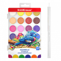 Акварельные краски 24цв. Erich Krause пласт. упак., б/к,