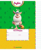Тетрадь А5 12л  кл. крупн. Hatber "Буба" 5 диз.в блоке, белизна 100%