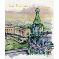 Тетрадь А5  96л кл. Полином "Питер" глянц.лам.