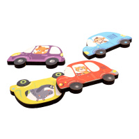 Игра Мемо фигурки "Машинки" 24 шт, дерево