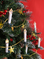 Бусы декоративные   1м, "Яркие звезды" пластик, в инд. упаковки, золото Дубль!!!