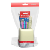 Настольный органайзер ЕК "Forte" Pastel, желтый с фиолетовой вставкой