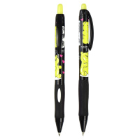 Ручка шар. Феникс+ автомат. "Жилейные мишки" софт-тач, синяя, 0,7мм