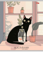 Тетрадь А5 48л кл. Проф-Пресс "Домашние котики - 1" 5диз.в спайке, белизна 100%