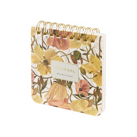 "POCKET JOURNAL" 90 х 90 мм, 60 Л,  НА ГРЕБНЕ  "Цветочная страсть"