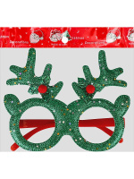 Очки карнавальные "Зеленые рожки" 14*12см