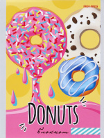 Блокнот А6  24л скоба "Яркие лакомства" клетка