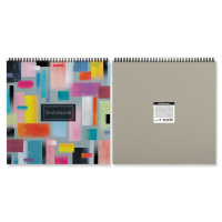 Скетчбук 297*297мм  40л. "Абстракция"  120гр/м2, спираль, белизна 100%, подложка