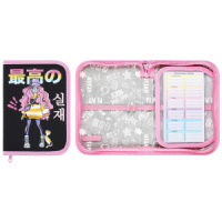 Пенал 1 отд. с 1-ой откид.пл. (190*130*27) молния, ткань "Аниме девочка"