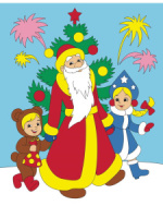 Живопись по номерам с акрилом 20*25см "Праздничный салют"