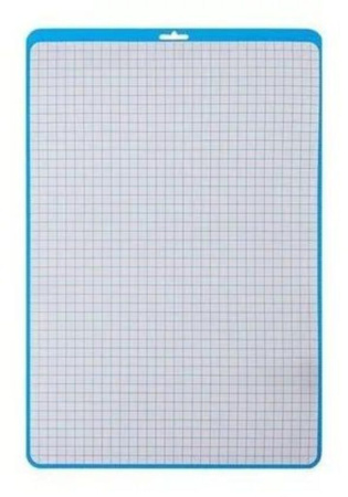 Доска маркерная Канцбург А3 двухсторонняя, клетка+ линейка, синяя рамка