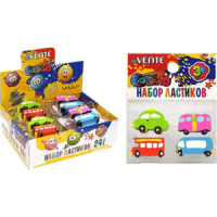 Ластик deVENTE "Cars" 2 шт., синт. каучук, ассорти