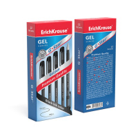 Ручка гелевая EK G-STAR черная, 0,5мм, черн. тонир.корпус