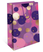 Пакет подар. бумажн. 26*32*12 см, 130гр/м2  Круги