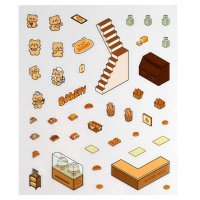 Наклейки-румбокс д/создания миниатюрных сцен 12,5*15см "Мишка. Пекарня" Наклейки-румбокс д/создания миниатюрных сцен 12,5*15см "Мишка. Пекарня"