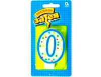 Свеча-цифра "0", 7,6см.