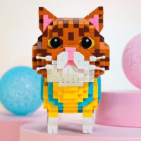 Конструктор пластм. Balody "Котик в одежде" 846 дет.