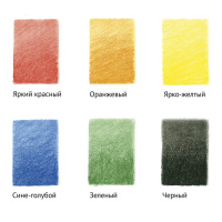 Карандаши цвет. акварельные  6цв "Лицей", шестигранные, с кистью