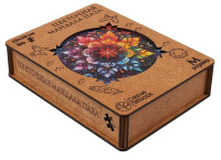 Пазлы деревянные  105 элементов  200*200мм  "Мандала Цветочная"