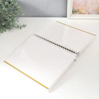 Фотоальбом магнитный 20л  23*28см спир. Сlassique. Белый