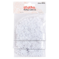 Пайетки декоративные 7, 10, 13мм, 15 гр "Снежинки" белый