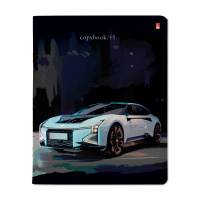 Тетрадь А5 48л кл. Альт "Night rally" гибридн.УФ-лак