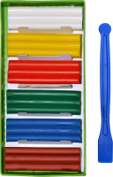 Пластилин  6цв  73гр. Пчёлка, восковой, со стеком, карт.упак.