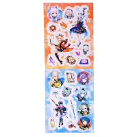 Альбом наклеек А5, 8 стр, Genshin Impact. Наклейки (оранжевая)