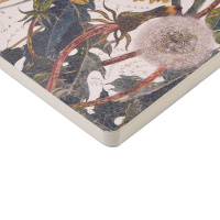 Записная книжка А6  60л. кож.зам., мягк.пер. "Flora. Summer Greens" лин.