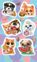 Наклейки детские 15*9см  "Собачки"