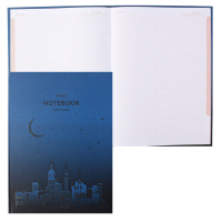 Тетрадь А4 7БЦ  80л кл. сшивка "Ночной город" 5-цв. блок, мат.лам, 3D фольга