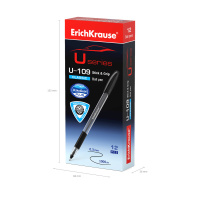 Ручка шар. ЕК ULTRA GLIDE CLASSIC STICK U-109 черная, прозр.корп.1мм