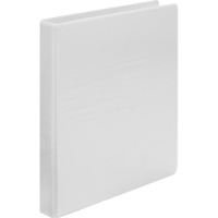 Папка 4 кольца 75мм ПВХ А4 ПАНОРАМА, карман на корешке и лицевой стороне, белая