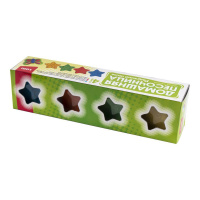 Кинетический песок 4 цв. по 140гр + формочка