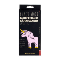 Карандаши цвет. 12цв  BlackWoodColor  пластиковые
