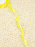 Лента упаковочная атласная 12мм*22м, жёлтая