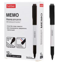 Маркер Hatber. Memo  для белой доски 2мм черный