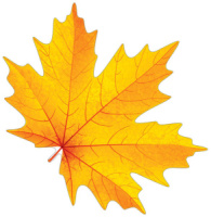 Вырубная фигурка 20*30см  "Клен желтый"